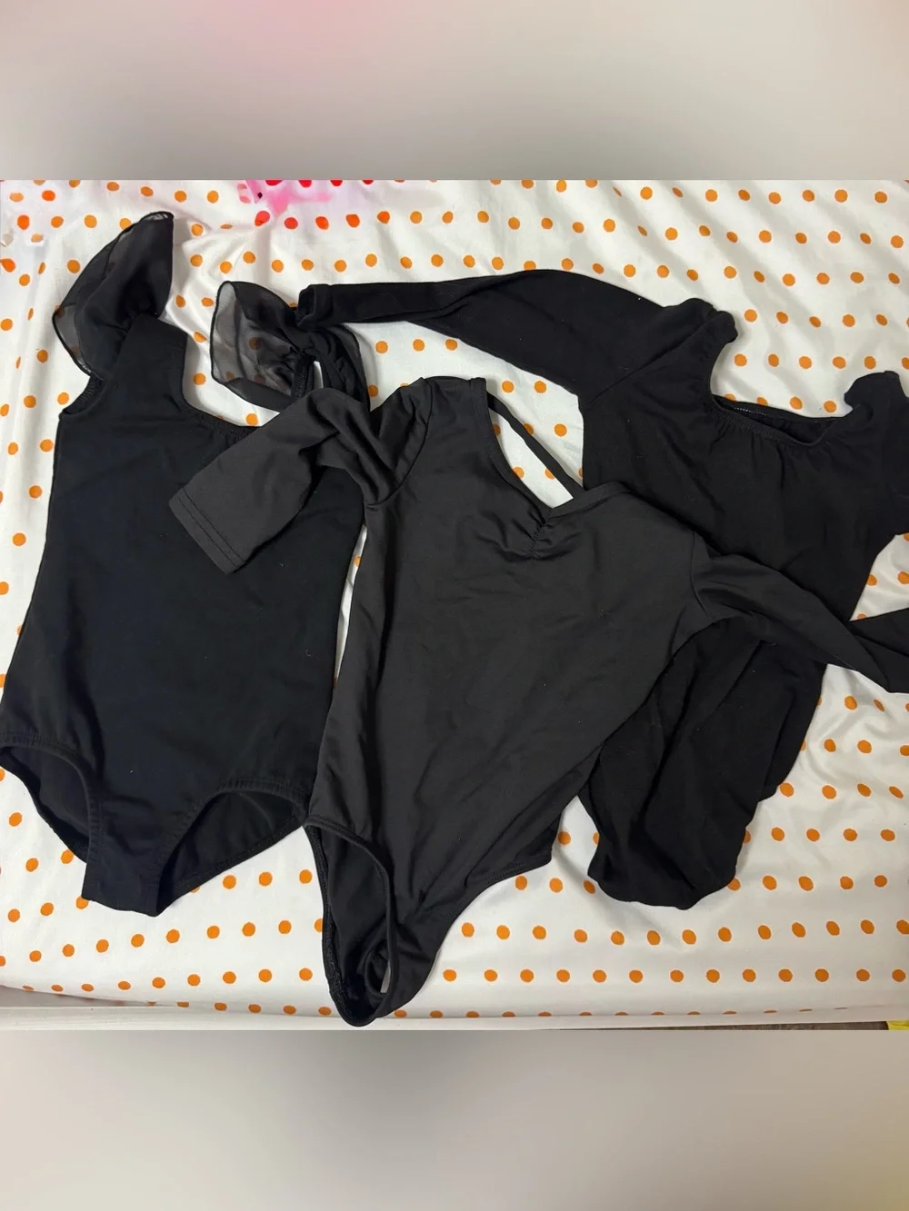 Black Dance Leotard Trio - Classic Solid Black Leotards 4T-5T